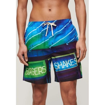 Superdry Бански гащета Superdry Photographic 17´´ swimming shorts - Blue (Neon Navy)