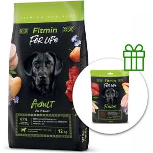 Fitmin FOR LIFE Възрастен 12 кг + Fitmin For Life Пръстени БЕЗПЛАТНО