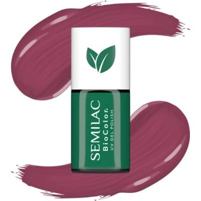 Semilac UV Hybrid BioColor gelový lak na nehty s použitím UV/LED lampy odstín 718 Natural Cyclamen 7 ml
