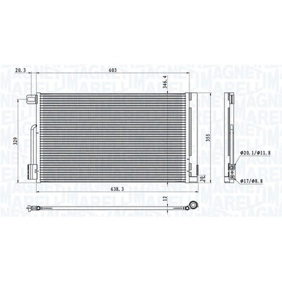 Kondenzátor, klimatizace MAGNETI MARELLI 350203611000