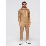 Ombre Clothing Мъжки памучен спортен комплект суитшърт + панталони jogger - кафяв V2 Z121 Ombre Clothing Ombre Clothing | Kafyav | МЪЖЕ | L