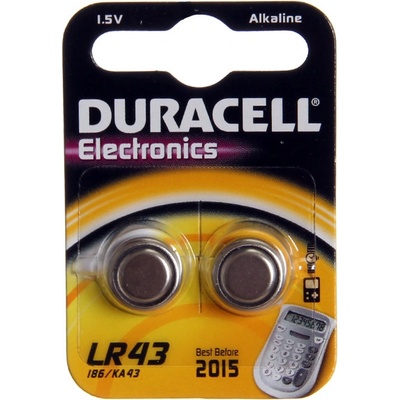 Duracell LR43 AG12 G12A 186 LR1142 V12GA 2 ks AADU020