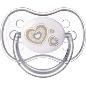 Canpol Силиконова залъгалка Canpol - Newborn Baby, 0-6 месеца, бяла (22/580_bei) - ozone