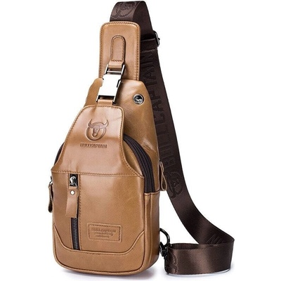 Bullcaptain kožená taška přes rameno Tarald Camel 5L XB095s3