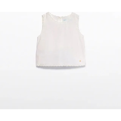 Abel & Lula Мръснобял топ за момиче Abel&Lula с фини бродерии