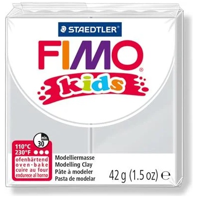 FIMO Глина, 42 g, горима, FIMO "Kids", светлосива 8030-80 (8030-80)