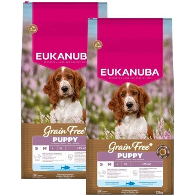 Eukanuba Puppy & Junior Small & Medium Grain Free 2 x 12 kg