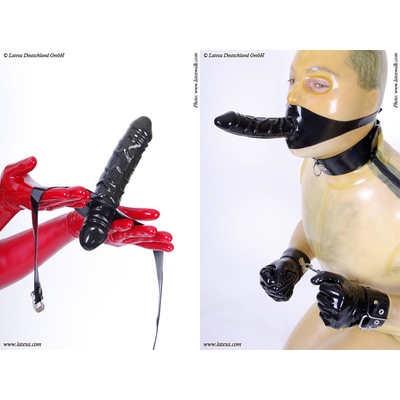 Latexový roubík dildo