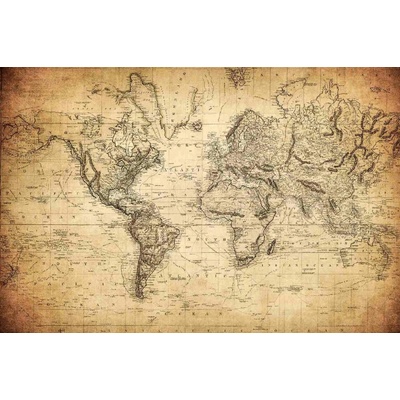 Dimex MS-5-1515 Vliesová fototapeta Mapa z roku 1814 rozměry 375 x 250 cm