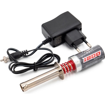 HOBBYTECH Žhaviaca sviečka 1800 mAh s nabíjačkou blister