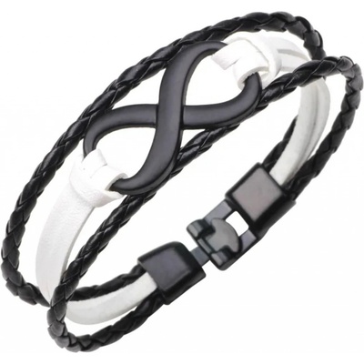 Izmael pánsky náramek Deep Černá/Bílá KP34444