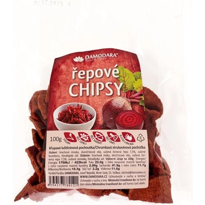 Damodara Chipsy hrachové s červenou repou 100 g
