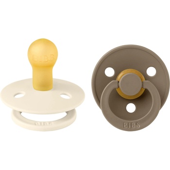 BIBS Залъгалки Bibs - Colour, Ivory/Dark Oak, 0-6 м, 2 броя (110358)