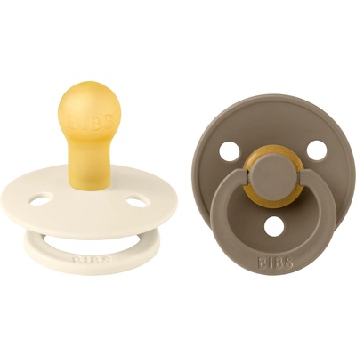 BIBS Залъгалки Bibs - Colour, Ivory/Dark Oak, 0-6 м, 2 броя (110358)