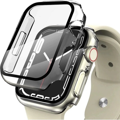 Tech-Protect Качествен твърд кейс с вграден стъклен протектор за дисплея на Apple Watch 7 41мм - Tech-Protect Defense 360 Case (прозрачен)
