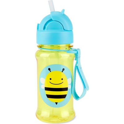 Skip H Zoo tritan Fľaša so slamkou 355 ml Včielka
