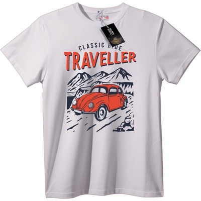 NOONEBRAND Тениска Класически пътнически автомобил - 7XL, White