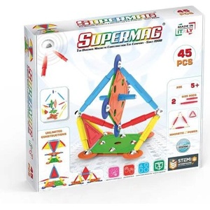 Supermag магнитен строителен комплект Multicolor 45 бр (0651)