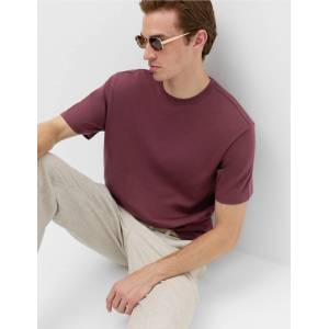 Marks & Spencer Тениска Ultimate Performance от памук Marks & Spencer червена Marks & Spencer | Cherven | МЪЖЕ | S REG