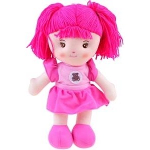 Jokomisiada Zuzia rag doll 33cm in a pink dress ZA3853