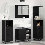 vidaXL Комплект мебели за баня 4 бр. Черния дъб 65 x 33 x 60 см (3402544)