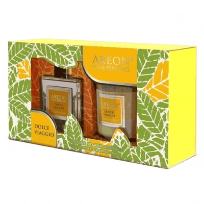 Комплект Areon Сладко пътешествие Ароматизатор парфюм + Свещ
