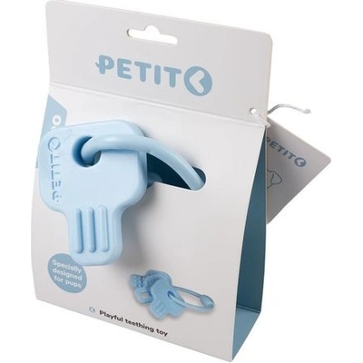 EBI Petit Cleo Kousátko pro štěňata a dospělé psy malých plemen modré klíče 8 x 6,5 x 1 cm