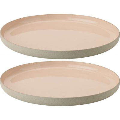 Stelton Jídelní talíř EMMA 24 cm růžová kamenina 2 ks