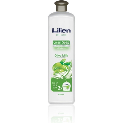 Lilien Exclusive Olive Milk tekuté mýdlo náhradní náplň 1 l