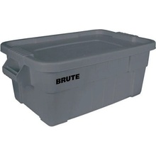 Rubbermaid Plastový odolný úložný box Brute s vekom, sivý, 53 l