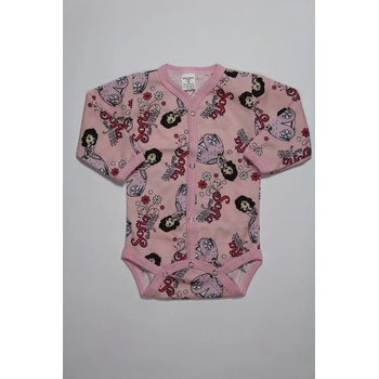 Image 1 of БЕЙБ ФЕШЪН ЕООД Боди с дълъг ръкав с щампа и предно закопчаване, 62