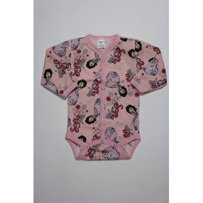 БЕЙБ ФЕШЪН ЕООД Боди с дълъг ръкав с щампа и предно закопчаване, 62