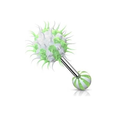 Šperky4U piercing do jazyka silikonový střapec PJ01196-GW