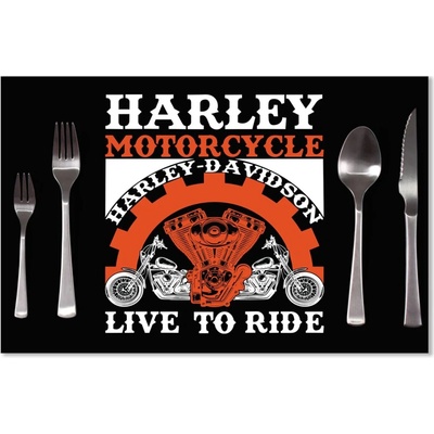 Sablio Prestieranie Harley-Davidson Live to ride 40x30cm