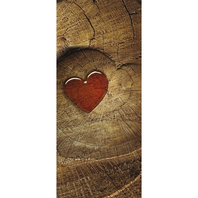Preinterier DV0053 Fototapeta na stenu Drevené srdce vlies 91cm x 211cm