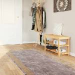 vidaXL Каса за килим MARSA Сиво 80 x 250 cm Полиестер и PVC (42023354)