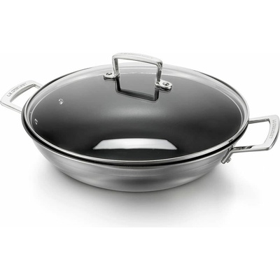 Le Creuset - Wok nerezový s pokrievkou 30 cm, 4,8 l, 3-PLY