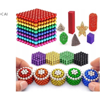 NeoCube Magnetické Kuličky 6 mm velké 216 ks Duhové