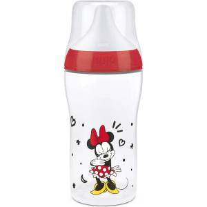 Nuk Бебешко шише Nuk Perfect Match - Temperature Control, 260 ml, PP, 3+м, Мини, червено (10216336) - ozone