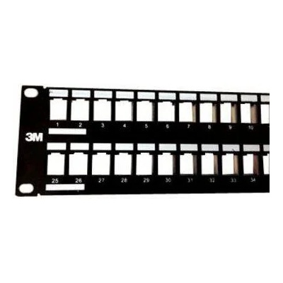 3M Пач панел 3m vol-ppca-f48k, 48 порта, 2u, матиран алуминий, празен (uu001622933)