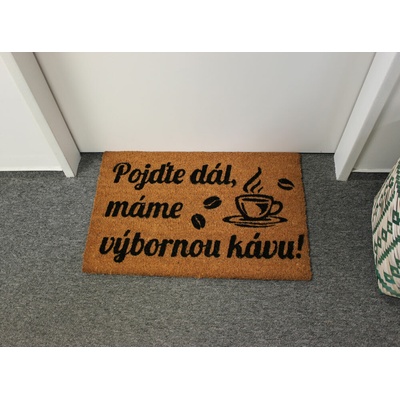 Home Elements Pojďte dál máme výbornou kávu béžová 40 x 60 cm
