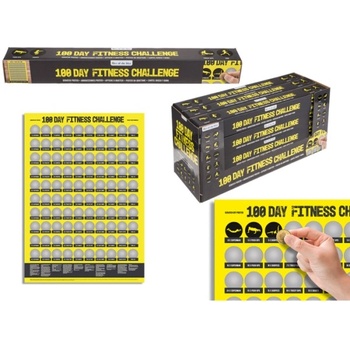 Image 1 of ШантавоЕ Скреч постер 100 дни фитнес предизвикателства