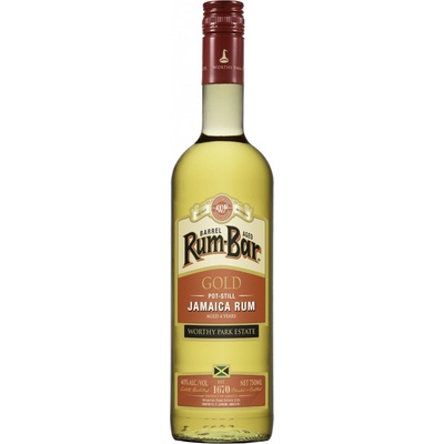 Worthy Park Rum Bar Gold 40% 4y 0,7 l (čistá fľaša)