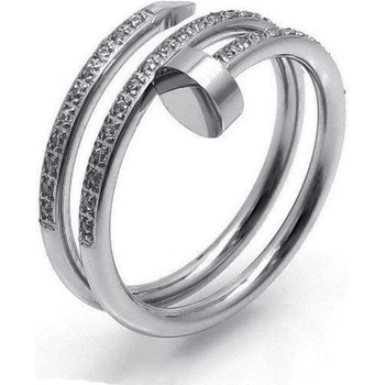 Šperky4U ocelový prsten se zirkony OPR1885