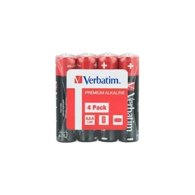 Verbatim Батерия, Verbatim ALKALINE BATTERY AAA 4 PACK (SHRINK WRAP) (49500)