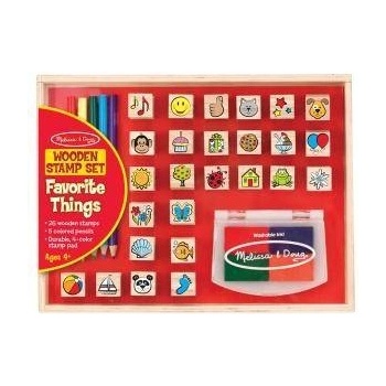 Melissa & Doug Дървени печати Melissa and Doug Важните неща, 000772193627