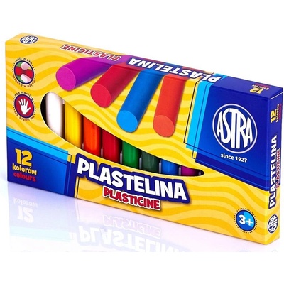 Astra Plastelína s trblietkami 12 farieb