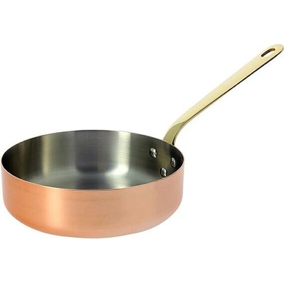 Hrnec de Buyer, 6448.24 INOCUIVRE, měděný, poklice, masivní mosazná rukojeť, průměr 24 cm, objem 3 L, výška 6,5 cm
