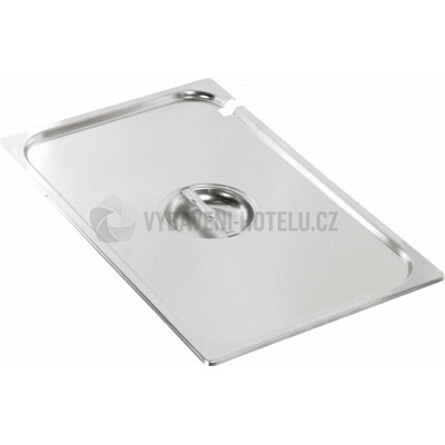 Pokrievka GN 1/3 nerezová plná s výsekom pre naberačku 32,5 x 17,5 cm 3170230
