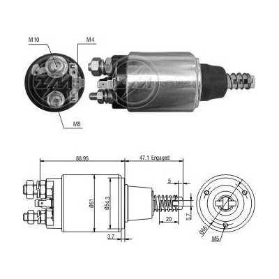 Spínač startéru 0001369023 Bosch 2339402115